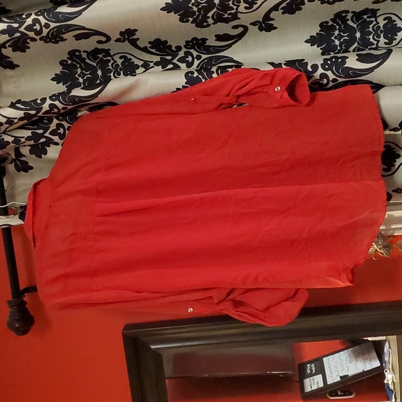 Red button up blouse - Picture 2 of 2